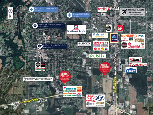 Harvest Hills & Breckenridge Apartments - AL - OM map