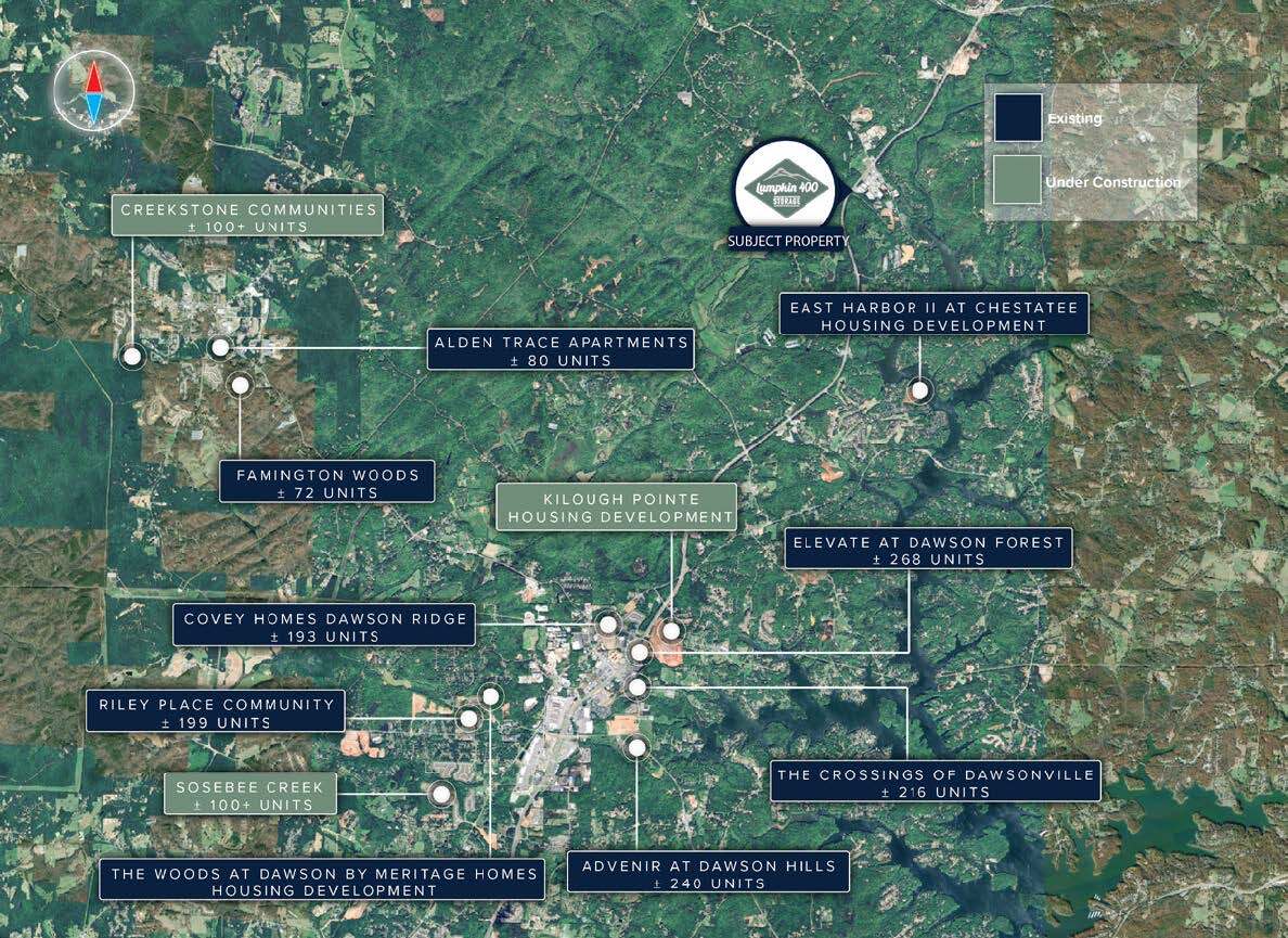 Lumpkin 400 Self Storage - Dahlonega, GA - OM map